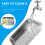 Large Roasting Pan with Rack Baking Tray with Rack Silver Rectangular Cooking Hosts 1 Set 5