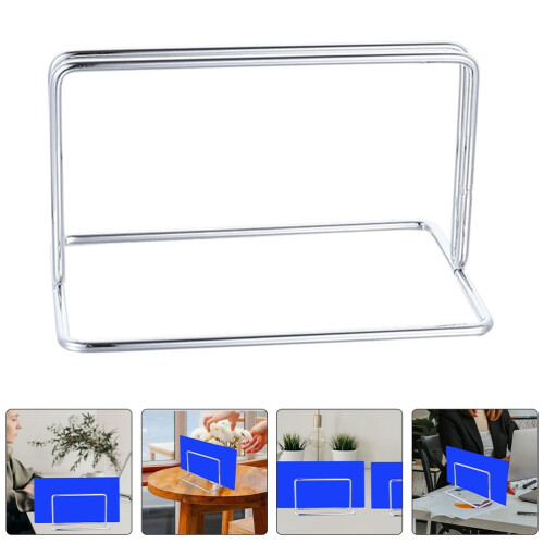 Desk Divider Support Clamp Silver 2 Pcs