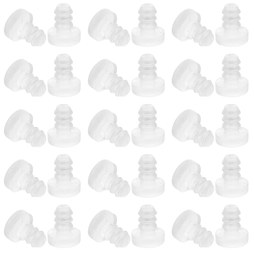 50Pcs Anti-Collision Glass Table Spacers Glass Table Top Bumpers With Stem Clear Rubber Bumper Grippers For Patio Table Cabinet Furniture 9401284749066