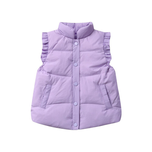 Dětská termo vesta bez rukávů, zip vpředu, polyester, 3-12 let 1