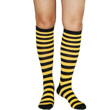 Womens Athletic Knee High Socks, Outdoor Sport Thigh High Stockings, Casual Stripes Tube Socks