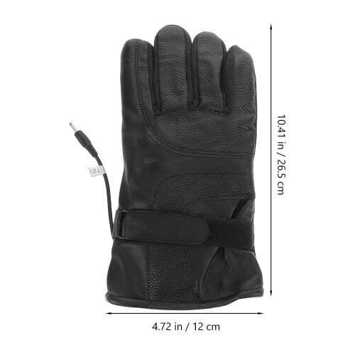 Gaming Heated Gloves Black Artificial Leather 1 Pair 1