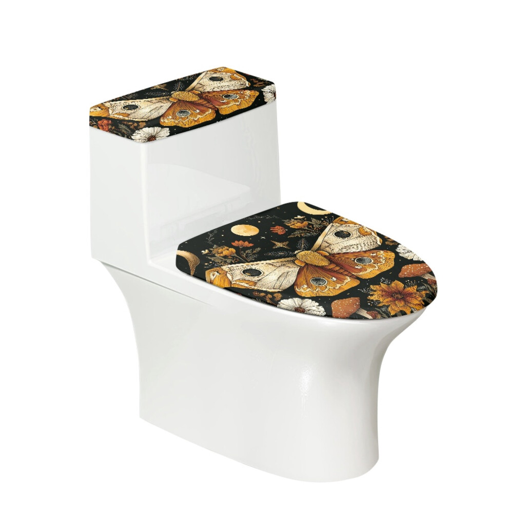 Butterfly Floral Toilet Lid Cover Set 2-Piece Universal 902370266461