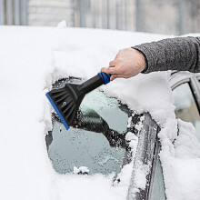 Snow Shovel, Snow Shovel, Snow Scraper for Car, Lightweight Ice Scraper for Windshield and Windows, Blue