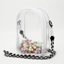 (White, Hair ball rope) Clear Doll Storage Bag - Scratch Protection