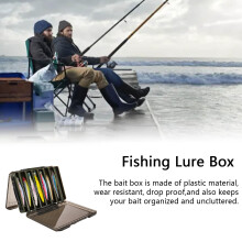 (Tawny, 27*19*4.5 27*19*4.5) Lightweight Double-Sided Lure Box w/ Dividers
