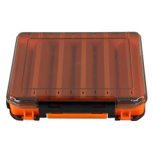 (Orange, 27*19*4.5 27*19*4.5) Lightweight Double-Sided Lure Box w/ Dividers