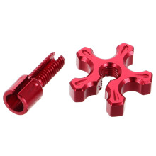 Motorcycle Clutch Lever Adjuster Screw Bolt for Enhanced Control Red Aluminum