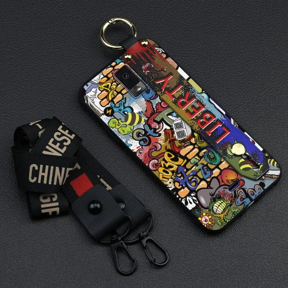 Blu View3/B140dl Phone Case Â Waterproof, Shockproof, Wristband & Lanyard, Graffiti Design, Anti-Dust Ring, Soft Cover 9159796999263