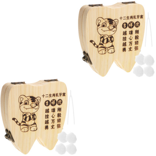 2Ensembles Boîtes Souvenir Enfants Clair Pour Dents 2
