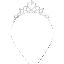 Silver Heart Shaped Crown Headband Tiara For Toddler Girl Tiaras And Crowns 1Pcs