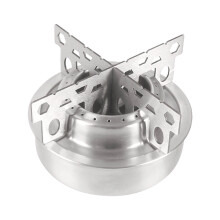 Portable Outdoor Mini Stainless Steel Ultralight Liquid Stove Burner furnace with Rack Support Stand for Backpacking Picnic Hiking Camping Survival