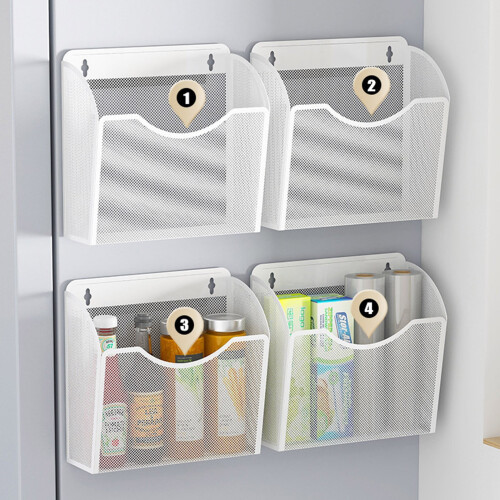 Magnetisches Ablagefach für Kühlschrankseite, weiß 2