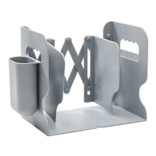 (Gray) Retractable Book Stand - Adjustable Bookend
