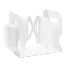 (White) Retractable Book Stand - Adjustable Bookend