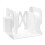 (White) Retractable Book Stand - Adjustable Bookend 1