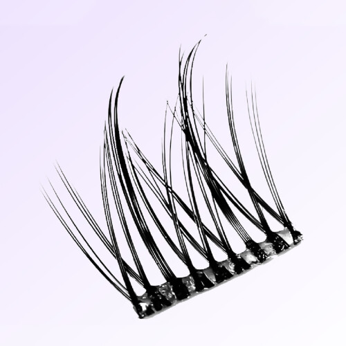 Reusable Self-Stick Black Eyelash Clusters