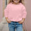 Girls Sweatshirts Solid Color Long Sleeve Pullover 5
