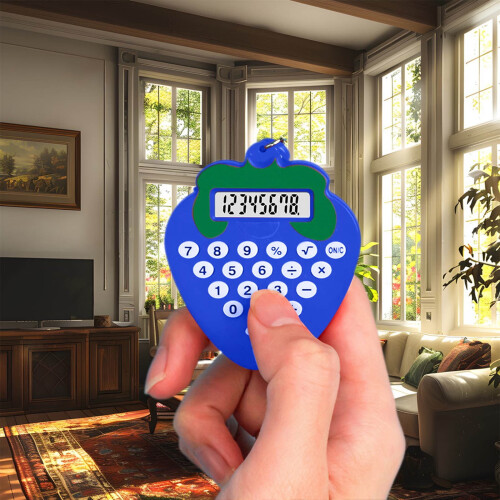 Portable Student Mini Calculator,, 8 Digit LCD Display Calculator, Candy Color Calculator with Button Battery