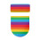 Toilet Cover Set Elastic Rainbow Stripes 2 Pack 2