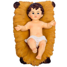 BESTONZON Resin Baby Jesus Statue Light Brown Religious Decoration 1Pack 4.5x2.8x2in