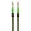 Aux-ljudkabel3,5 mm nylonflätad 2 st 3