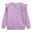 Helllila Langarm-Sweatshirt für Kleinkinder, Rundhals-Pullover, Größe 7-8 2