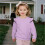 Helllila Langarm-Sweatshirt für Kleinkinder, Rundhals-Pullover, Größe 7-8 4