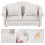 Minisofa til dukkehus, hvit loveseat 6