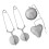 Tea Infuser Stainless Steel 4Pcs 1.8In 6