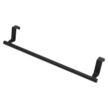Metal Towel Bar for Doors – Black Steel Rack Compatible with Kitchen, Bathroom, Home – Holds Hand, Dish & Tea Towels