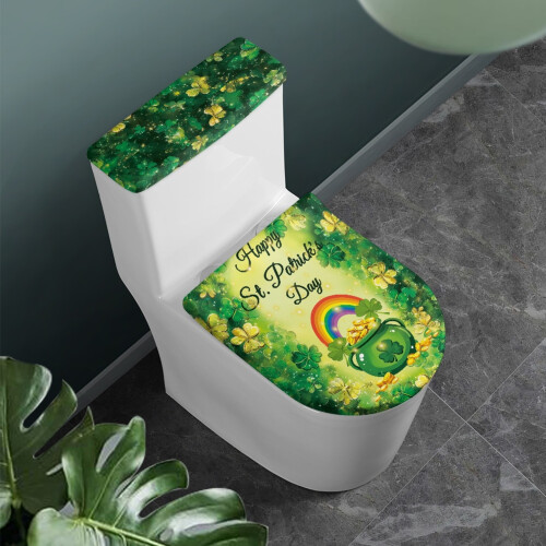 St. Patrick's Day elastischer Toilettendeckel-Staubschutz (1er-Pack) 2