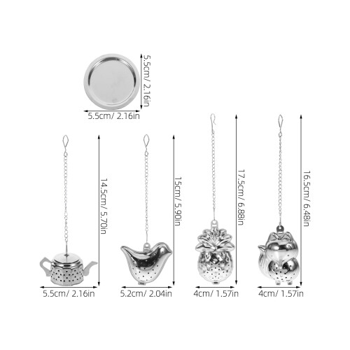 Stainless Steel Tea Infuser Set 4 Pieces for Restaurant Use 1