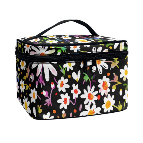 Cosmetic Toiletry Bag Large Capacity with Brush Slots 1