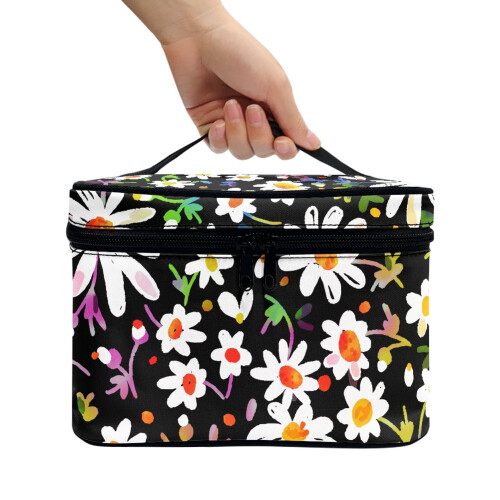Cosmetic Toiletry Bag Large Capacity with Brush Slots 2