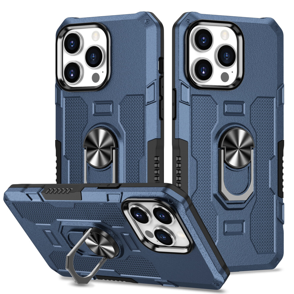 Iphone 12/12 Pro Case Â 360 Rotating Ring Stand, Luxury Armor Pc+Tpu Slim Case, Compatible With Iphone 12/12 Pro Â Blue 9464372759194