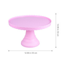 Pink Plastic Cake Stand for Wedding Decoration 7.5 Inches