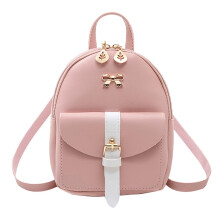 Rucsac drăguț cu bowknot, din piele vegană, mini rucsac, portofel pentru femei, rucsacuri mici casual