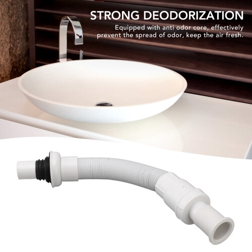 Downcomer Pipe, Integrated Rustproof ABS Rapid Sewage Removal Flexible Drain Pipe Durable For Bathroom 2