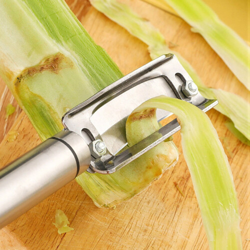 Stainless Steel Long Handle Vegetable Peeler, Multifunction Kitchen Scraper, Anti-Rust, Comfortable Grip – Compatible with All Cookware 2