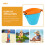 6Pièces Seaux Pliante Multi-Usage Silicone Couleurs Vives Pour 6