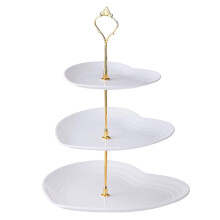 3-Tier Heart-Shaped Cupcake Stand for Valentine's Day, Wedding & Party – 2/1 Pack