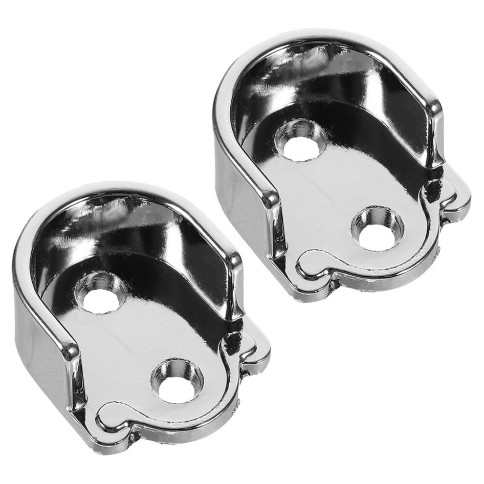 2Pcs Closet Pole Sockets Opening Flange Rod Bracket For Wardrobe Flange Rod Holder 9193271244615