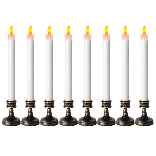 LED Flameless Candles White ABS 8 pcs 2