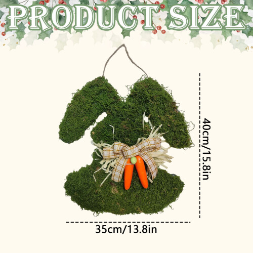 Artificial Easter Wreath with Carrots & Moss – 1 Piece 1
