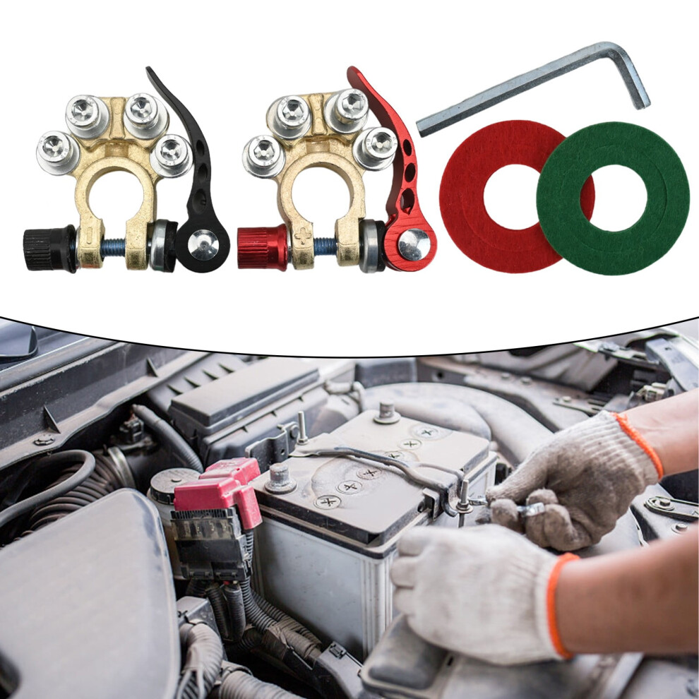 2Pcs 12V Battery Terminals Connectors Clamps Quick Release For Caravan Car Van 9193271244776