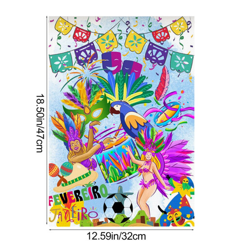 Drapeau de jardin pour carnaval masqué, 32 x 47 cm 2