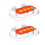 Hummingbird Feeder Plastic Bright Red 2 Pcs 1