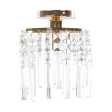 Lustre encastré moderne en cristal, 30 x 25 cm, plafonnier semi-encastré pour couloir, cuisine, salle à manger, chambre