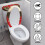 Ensemble de housses de couvercle de toilette élastiques pour chat de Noël 4